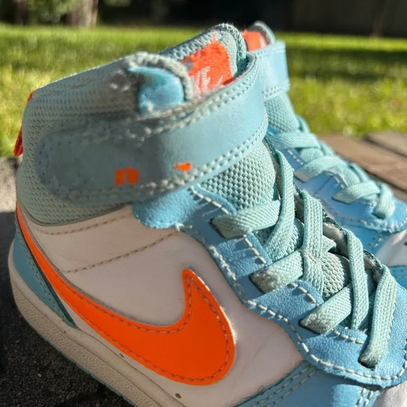 Nike Court Borough Mid 2 White/Black/Red Size 11C - Picture 5 of 9